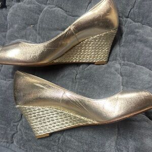 Gold Wedge Heels